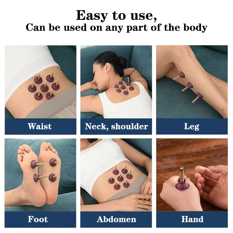 Herbal Wellness Massage - Lot de 50 autocollants Moxa en