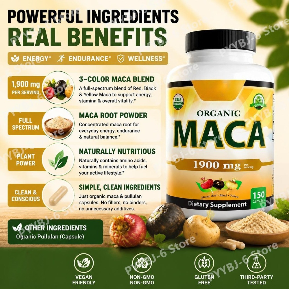 Capsules de racine de maca bio - Herbal Queen avis et prix