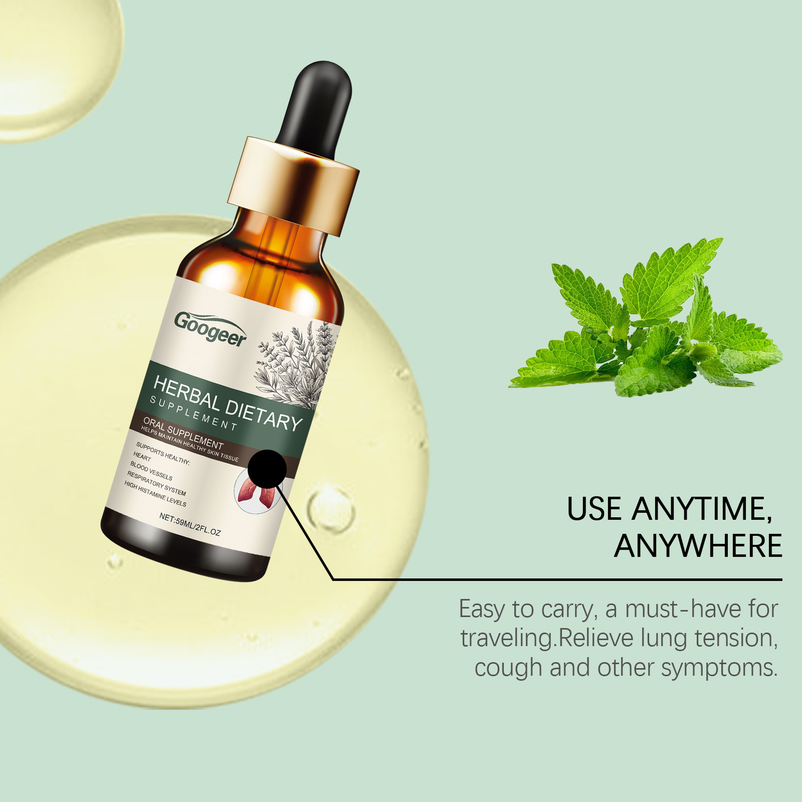 Gouttes à base de menthe poivr - Herbal Wellness Tincture avis et prix